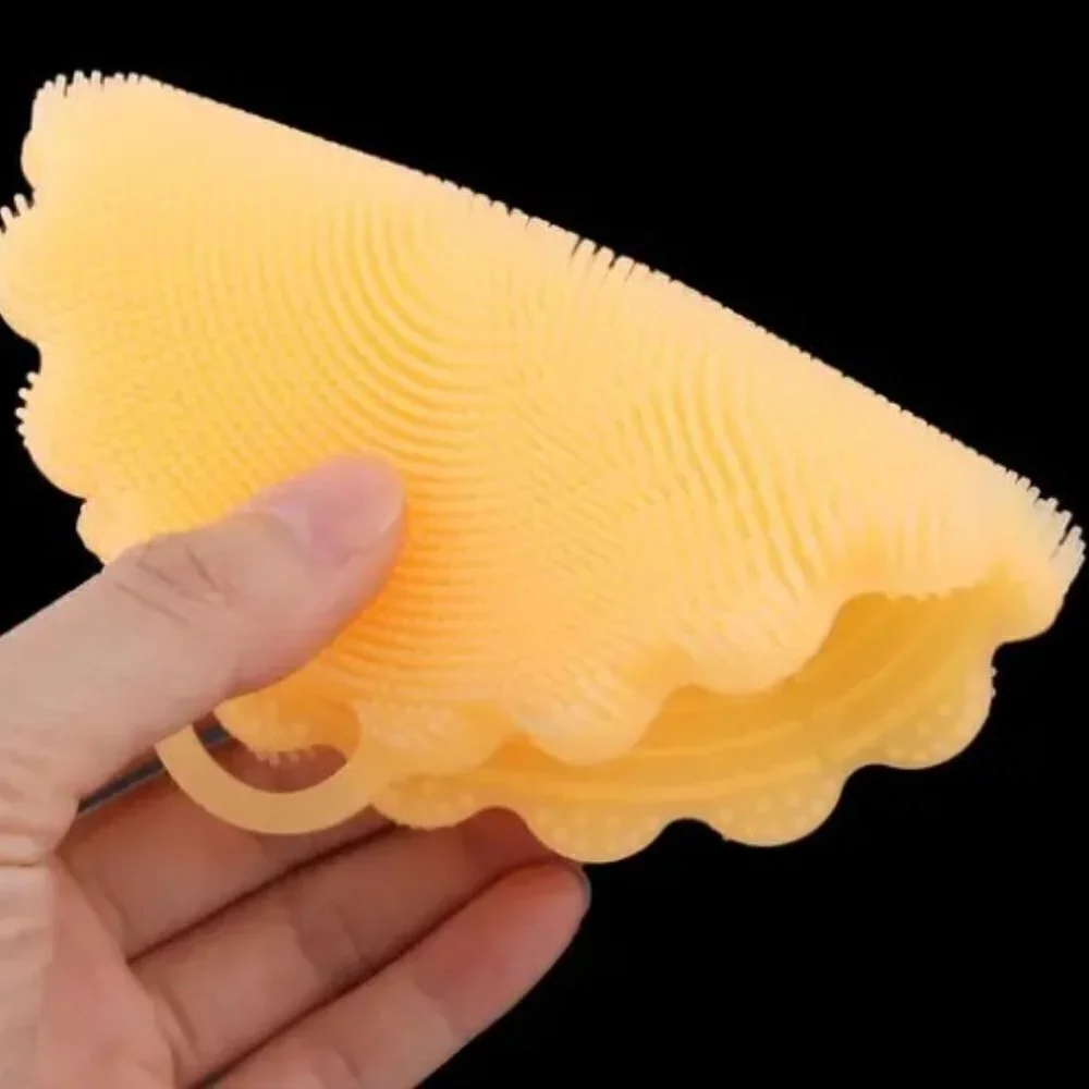 NEW SILICONE FLOWER SHAPED WASHING VEGGIE CLEANING BRUSH PAD